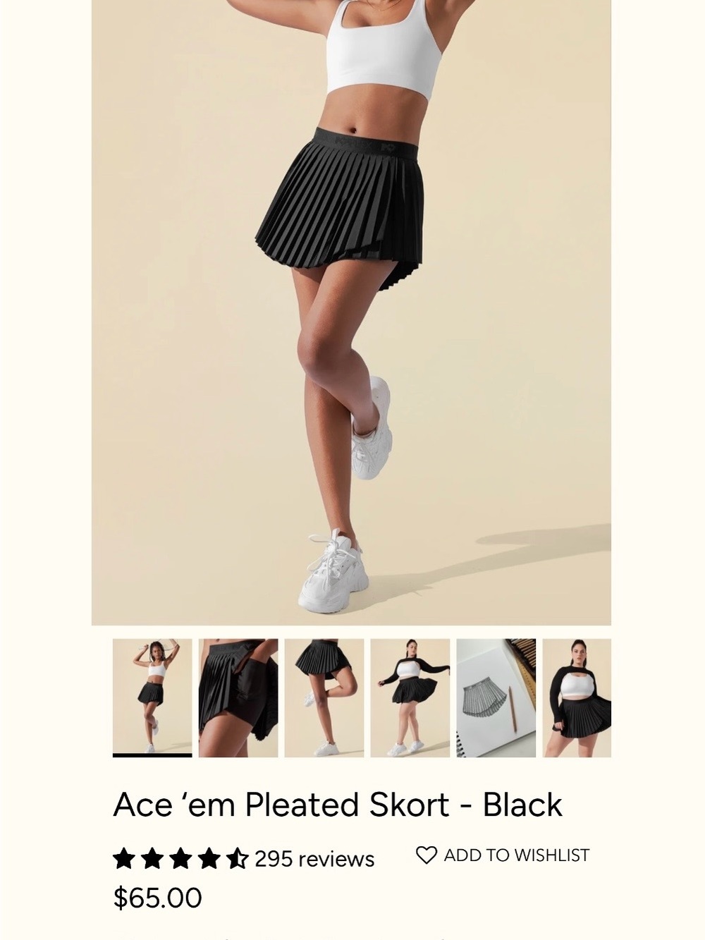 POPFLEX Black Pleated Women's Skort